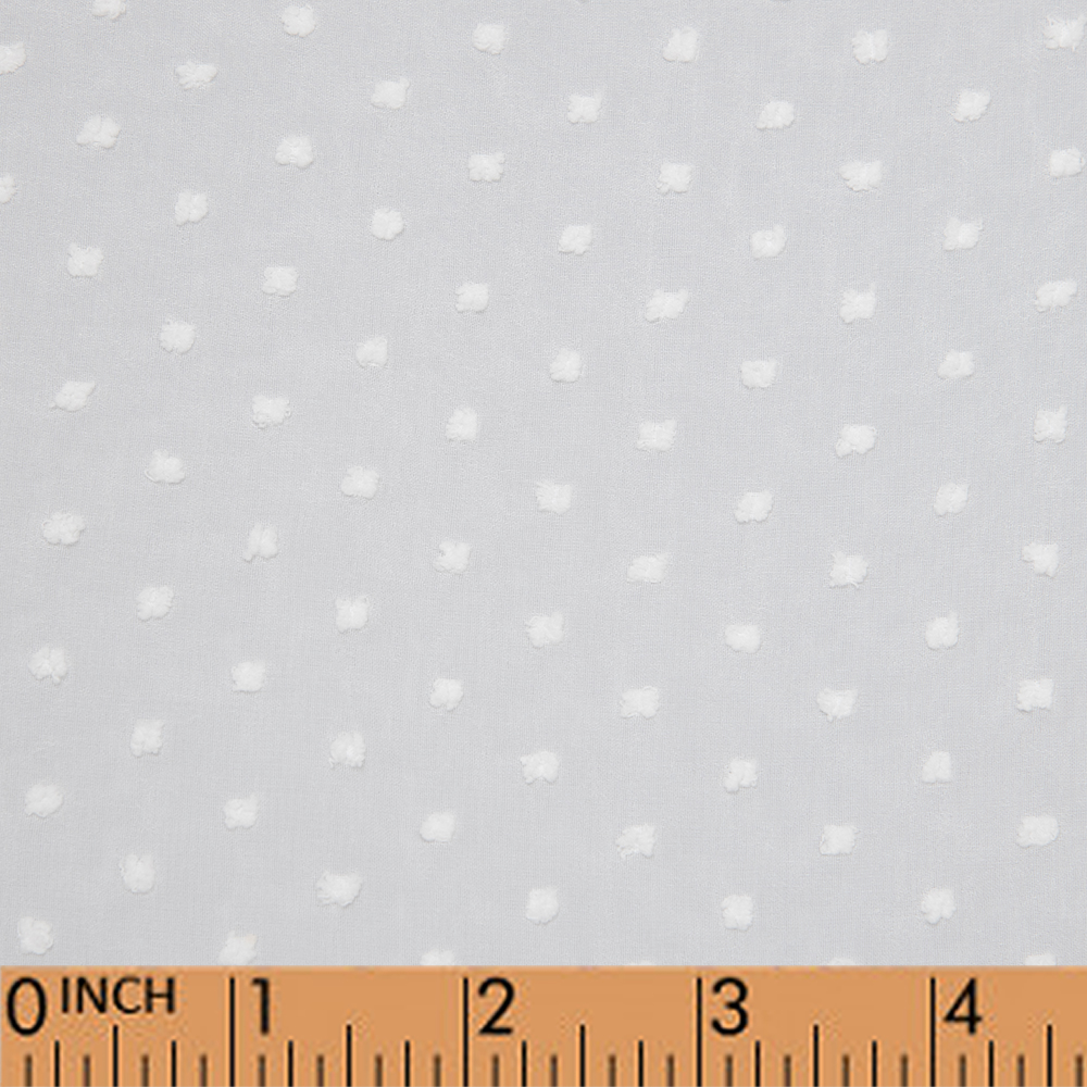 CF04- White Swiss dot chiffon fabric